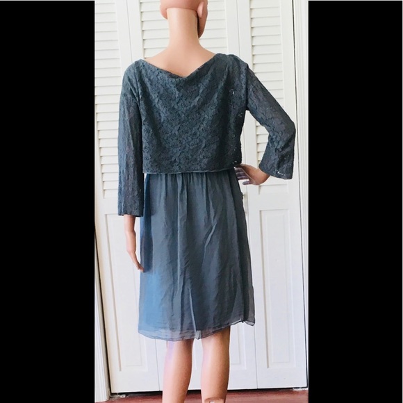 SILK AND LACE DRESS!🌹Made in Italy!🌹NWOT! - Picture 2 of 4